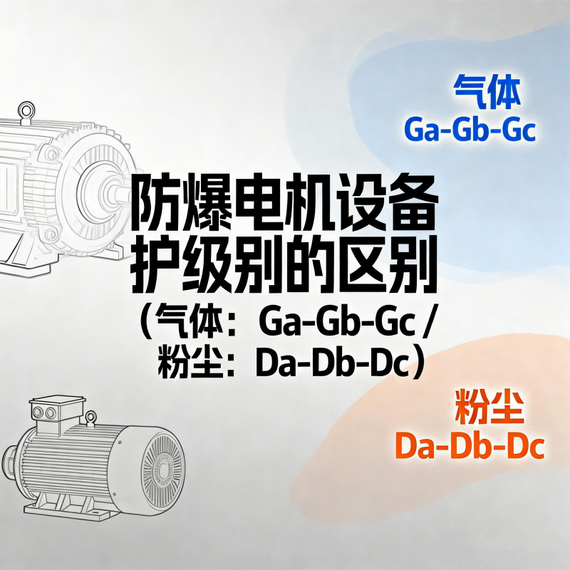 防爆電機設(shè)備保護級別的區(qū)別（氣體：Ga-Gb-Gc / 粉塵：Da-Db-Dc）